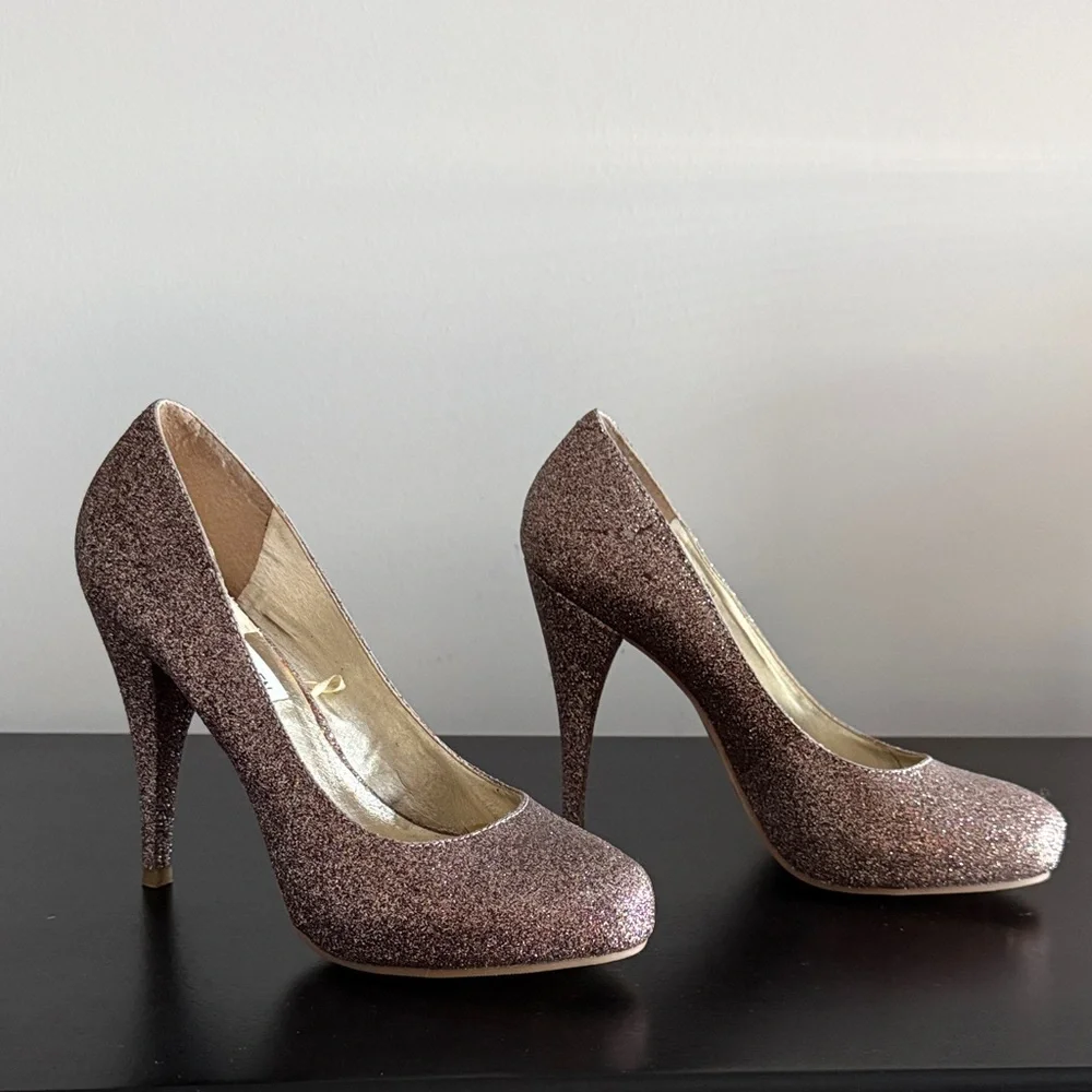 Steve Madden Glitter‎ Heels Sz 6.5